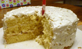 Dave's Birthday Cake Fresh Orange Layer Cake with Creamy Nut Filling and Frosting